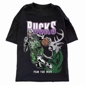 Warren Lotas Bucks T Shirt “Fear The Deer” Milwaukee Large